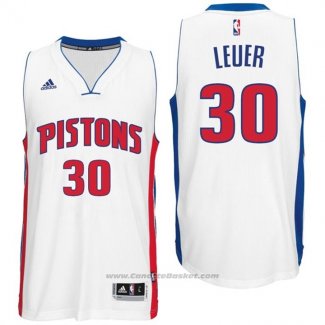 Maglia Detroit Pistons Jon Leuer #30 Bianco