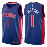 Maglia Detroit Pistons Reggie Jackson #1 Icon 2017-18 Blu