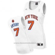 Maglia Donna New York Knicks Carmelo Anthony #7 Bianco