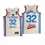 Maglia Filippino Justin Brownlee #32 Olimpiadi 2024 Bianco