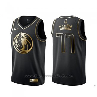 Maglia Golden Edition Dallas Mavericks Luka Doncic Nero