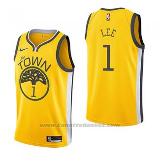 Maglia Golden State Warriors Damion Lee #1 Earned 2018-19 Giallo