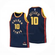 Maglia Golden State Warriors Jimmy Butler Iii No 10 Citta 2024-25 Blu