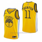 Maglia Golden State Warriors Klay Thompson #11 Earned 2018-19 Giallo