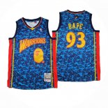 Maglia Golden State Warriors #93 Bape Mitchell & Ness 2009-10 Blu