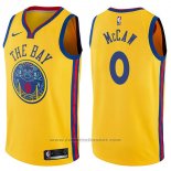 Maglia Golden State Warriors Patrick McCaw #0 Chinese Heritage Citta 2017-18 Giallo