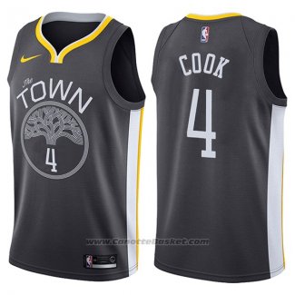 Maglia Golden State Warriors Quinn Cook #4 The Town Statement 2017-18 Nero