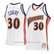 Maglia Golden State Warriors Stephen Curry #30 Mitchell & Ness 2009-10 Bianco