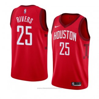 Maglia Houston Rockets Austin Rivers #25 Earned 2018-19 Rosso