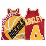 Maglia Houston Rockets Charles Barkley #4 Mitchell & Ness Big Face Rosso