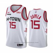 Maglia Houston Rockets Clint Capela #15 Citta Edition Bianco