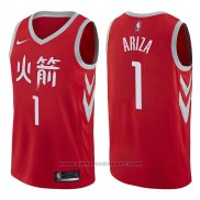 Maglia Houston Rockets Trevor Ariza #1 Citta 2017-18 Rosso