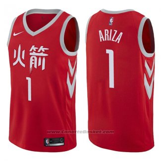 Maglia Houston Rockets Trevor Ariza #1 Citta 2017-18 Rosso