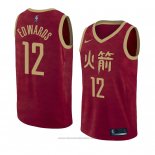 Maglia Houston Rockets Vincent Edwards #12 Citta 2018-19 Rosso