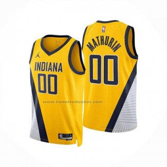 Maglia Indiana Pacers Bennedict Mathurin No 00 Statement 2024-25 Giallo