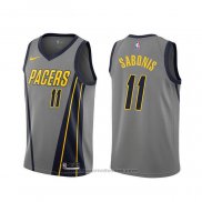 Maglia Indiana Pacers Domantas Sabonis #11 Citta Grigio