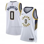 Maglia Indiana Pacers Tyrese Haliburton #0 Icon 2022-23 Bianco