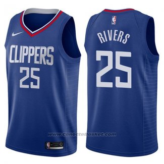 Maglia Los Angeles Clippers Austin Rivers #25 Icon 2017-18 Blu