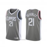 Maglia Los Angeles Clippers Patrick Beverley #21 Earned 2020-21 Grigio