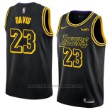 Maglia Los Angeles Lakers Anthony Davis #23 Citta 2019-20 Nero