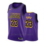 Maglia Los Angeles Lakers Anthony Davis #23 Citta 2019-20 Viola