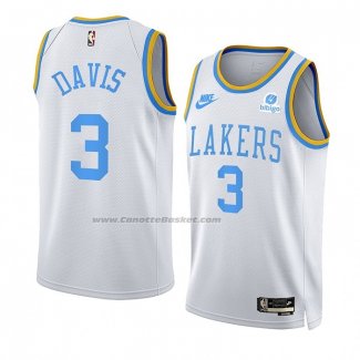 Maglia Los Angeles Lakers Anthony Davis NO 3 Classic 2022-23 Bianco