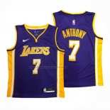 Maglia Los Angeles Lakers Carmelo Anthony NO 7 Statement Viola
