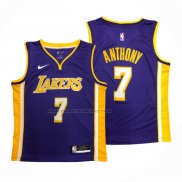 Maglia Los Angeles Lakers Carmelo Anthony NO 7 Statement Viola