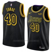 Maglia Los Angeles Lakers Ivica Zubac #40 Citta 2018 Nero