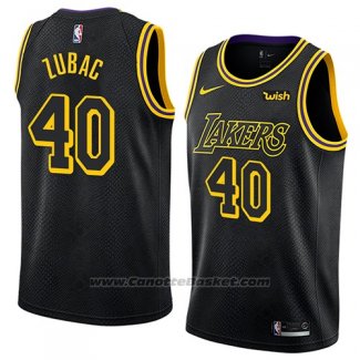 Maglia Los Angeles Lakers Ivica Zubac #40 Citta 2018 Nero