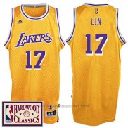 Maglia Los Angeles Lakers Jeremy Lin #17 Retro Giallo
