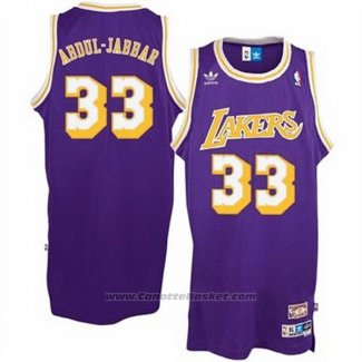 Maglia Los Angeles Lakers Kareem Abdul-Jabbar #33 Retro Viola