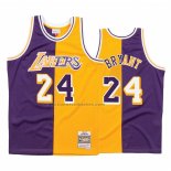 Maglia Los Angeles Lakers Kobe Bryant #24 Mitchell & Ness 1996-97 Split Giallo Viola