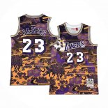 Maglia Los Angeles Lakers LeBron James #23 Mitchell & Ness Lunar New Year Viola