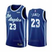 Maglia Los Angeles Lakers Lebron James #23 Classic 2019-20 Blu