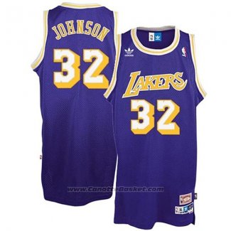 Maglia Los Angeles Lakers Magic Johnson #32 Retro Viola