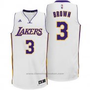 Maglia Los Angeles Lakers Shannon Brown #3 Bianco