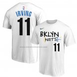 Maglia Manica Corta Brooklyn Nets Kyrie Irving Citta 2022-23 Bianco
