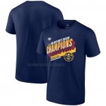 Maglia Manica Corta Denver Nuggets 2023 Southwest Division Champions Locker Room Blu