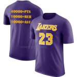 Maglia Manica Corta Los Angeles Lakers James No 23 Commemorative Viola1