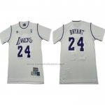 Maglia Manica Corta Los Angeles Lakers Kobe Bryant No 24 Bianco