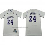 Maglia Manica Corta Los Angeles Lakers Kobe Bryant No 24 Bianco