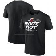 Maglia Manica Corta Miami Heat 2023 Eastern Conference Champions Spin Hometown Mantra Nero