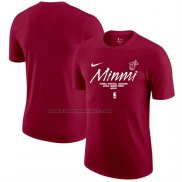 Maglia Manica Corta Miami Heat Rosso