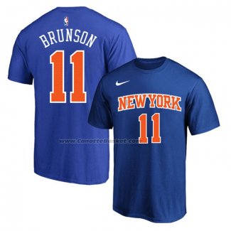 Maglia Manica Corta New York Knicks Jalen Brunson Icon Blu