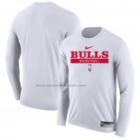 Maglia Manica Lunga Chicago Bulls Practice Performance 2022-23 Bianco