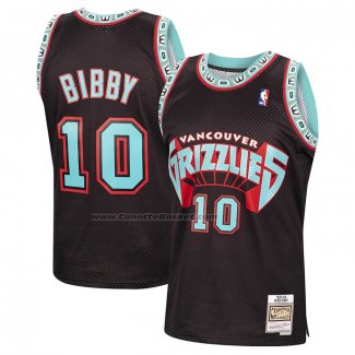 Maglia Memphis Grizzlies Mike Bibby NO 10 Mitchell & Ness 1998-99 Nero