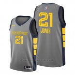 Maglia Memphis Grizzlies Tyus Jones #21 Citta Grigio