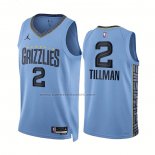 Maglia Memphis Grizzlies Xavier Tillman #2 Statement 2022-23 Blu