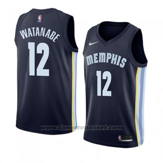 Maglia Memphis Grizzlies Yuta Watanabe #12 Icon 2018 Blu